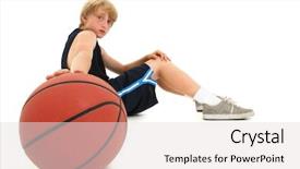  Presentation with child teen - Presentation theme having eye ball - young attractive teen boy child background and a light gray colored foreground