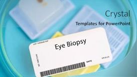  Presentation with melanoma - Presentation theme consisting of eye-biopsy-a-small-piece background and a light blue colored foreground