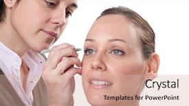  Presentation with eye brows - Audience pleasing presentation consisting of eye brows - beautician depilating a woman backdrop and a soft green colored foreground