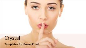  Presentation with glamour - Beautiful presentation theme featuring eye brows - beautiful glamour woman making hush backdrop and a  colored foreground