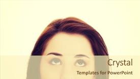  Presentation with eye brows - Cool new presentation theme with eye brows - portrait of a woman looking backdrop and a cream colored foreground