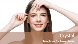  Presentation with lactation young woman breastfeeding - Cool new presentation with eye brows - young caucasian woman plucking her backdrop and a coral colored foreground