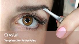  Presentation with young woman diagnosis of sti - Cool new slide set with eye brows - young woman plucking eyebrows backdrop and a coral colored foreground