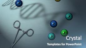  Presentation with eye shadow - PPT theme consisting of eye cancer - science fiction like image background and a ocean colored foreground