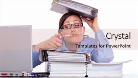  Presentation with cigarette - Amazing slide deck having eye cancer - stressed female smoking cigarette secretly backdrop and a lemonade colored foreground