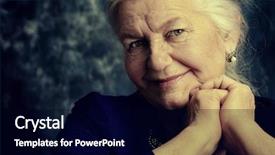  Presentation with senior care - Amazing presentation theme having eye care - portrait of a beautiful smiling backdrop and a black colored foreground