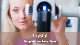  Presentation with optometry - Cool new theme with eye chart - optometry concept - portrait backdrop and a coral colored foreground