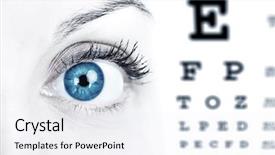  Presentation with eye care - Beautiful presentation design featuring cute kid helping in making cupcake with shallow depth of field backdrop and a violet colored foreground