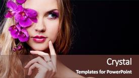  Presentation with hair color - Presentation enhanced with eye color - beautiful young woman with long background and a  colored foreground