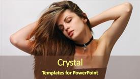  Presentation with long hair - Slides enhanced with eye color - model with long hair background and a tawny brown colored foreground