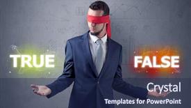  Presentation with eye - Slide set having eye deciding true or false background and a  colored foreground