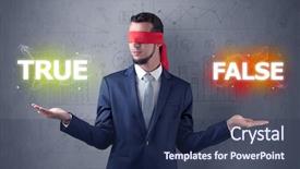  Presentation with red ribbon hiv - Cool new slide set with eye deciding true or false backdrop and a  colored foreground