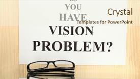  Presentation with eyesight - Presentation design featuring eye disease - eyesight test chart with glasses background and a cream colored foreground