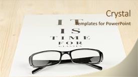  Presentation with eyesight - Colorful slides enhanced with eye disease - eyesight test chart with glasses backdrop and a lemonade colored foreground