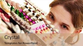  Presentation with eye disease - Amazing slide deck having eye disease - female doctor with heap backdrop and a coral colored foreground