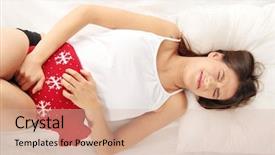  Presentation with eye disease - PPT layouts with eye disease - young woman is lying background and a lemonade colored foreground