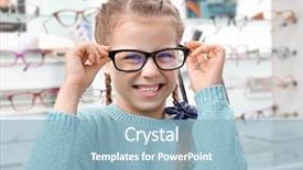  Presentation with new baby girl - Audience pleasing theme consisting of eye doctor - cute little girl with new backdrop and a light blue colored foreground