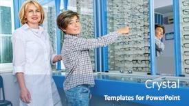  Presentation with eye doctor - PPT layouts having lasik - eye doctor and a teenage background and a teal colored foreground