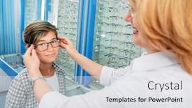  Presentation with eye doctor - Beautiful PPT layouts featuring eye doctor and a teenage backdrop and a white colored foreground