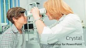  Presentation with eye doctor - PPT layouts having eye doctor and a teenage background and a lemonade colored foreground