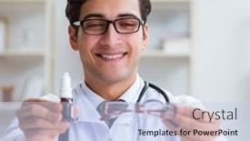  Presentation with medical eye - Slide set consisting of eye doctor in medical concept background and a sky blue colored foreground