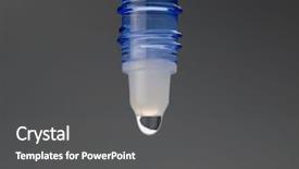  Presentation with blue drops - Presentation theme consisting of eye drops - eyedrop in blue transparent container background and a dark gray colored foreground