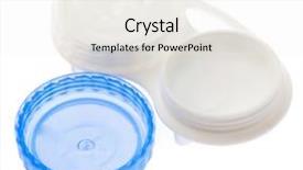  Presentation with case - Presentation theme having eye drops - lenses case isolated background and a sky blue colored foreground