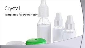  Presentation with eye drops products - Theme enhanced with eye drops and lenses isolated background and a white colored foreground
