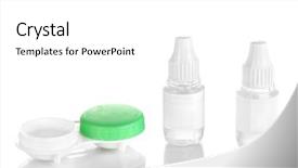  Presentation with eye - PPT theme having eye drops and lenses isolated background and a white colored foreground
