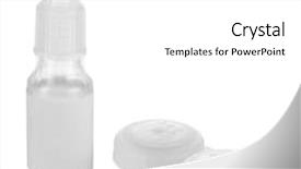  Presentation with eye - Theme featuring eye drops and lenses isolated background and a white colored foreground