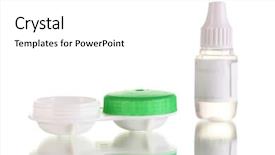  Presentation with eye drops products - PPT theme with eye drops and lenses isolated background and a white colored foreground