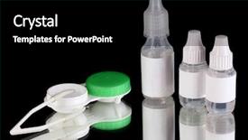  Presentation with eye - Presentation theme enhanced with eye drops and lenses background and a black colored foreground