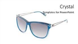  Presentation with eye glass - Amazing slide set having eye glass - modern sunglasses on a white backdrop and a  colored foreground