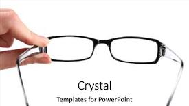  Presentation with glasses blurry eye chart - Colorful presentation enhanced with eye glasses isolated on white backdrop and a white colored foreground