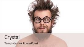  Presentation with haircut - Audience pleasing presentation consisting of boccaccio - crazy bearded happy man backdrop and a soft green colored foreground