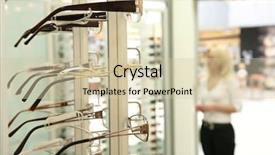  Presentation with optical - Beautiful presentation featuring eye glasses shop backdrop and a  colored foreground