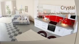  Presentation with rain on roof top - Slide set consisting of eye lenses - room interior top view background and a lemonade colored foreground