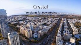  Presentation with arizona sunset view - PPT layouts consisting of eye lenses - tel aviv skyline at sunset background and a light blue colored foreground