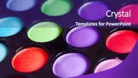  Presentation with colorful eye - PPT theme enhanced with eye make-up colorful pallete background and a  colored foreground