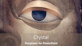  Presentation with enlightenment - Slide deck featuring eye-of-enlightenment background and a coral colored foreground