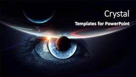  Presentation with eye - Theme consisting of eye-of-the-world-mixed background and a black colored foreground