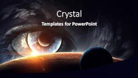  Presentation with eye - Slides enhanced with eye-of-the-world-mixed background and a black colored foreground