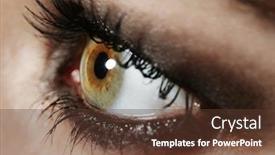  Presentation with drop - Amazing theme having eye-of-young-woman backdrop and a tawny brown colored foreground