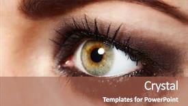  Presentation with drop - Presentation enhanced with eye-of-young-woman background and a tawny brown colored foreground