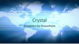  Presentation with world vision - Amazing slide set having eye over blue world background backdrop and a cool aqua colored foreground