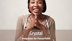  Presentation with black woman praying - Beautiful presentation featuring eye popping - happy surprised black woman backdrop and a violet colored foreground