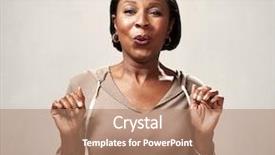  Presentation with strong black woman - Colorful presentation theme enhanced with eye popping - happy surprised black woman backdrop and a coral colored foreground