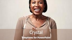  Presentation with strong black woman - Colorful slide deck enhanced with eye popping - happy surprised black woman backdrop and a coral colored foreground