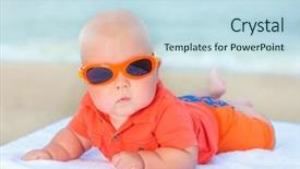  Presentation with brown bear baby shoes - PPT theme with beauty rich brunette woman with a lot of jewellery hispanic curly lady close up golden look background and a tawny brown colored foreground.