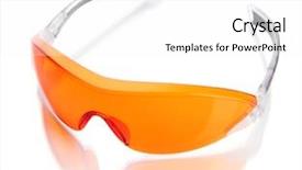  Presentation with monarch butterfly isolated on white - PPT theme with eye protection - glasses scientist isolated on white background and a  colored foreground